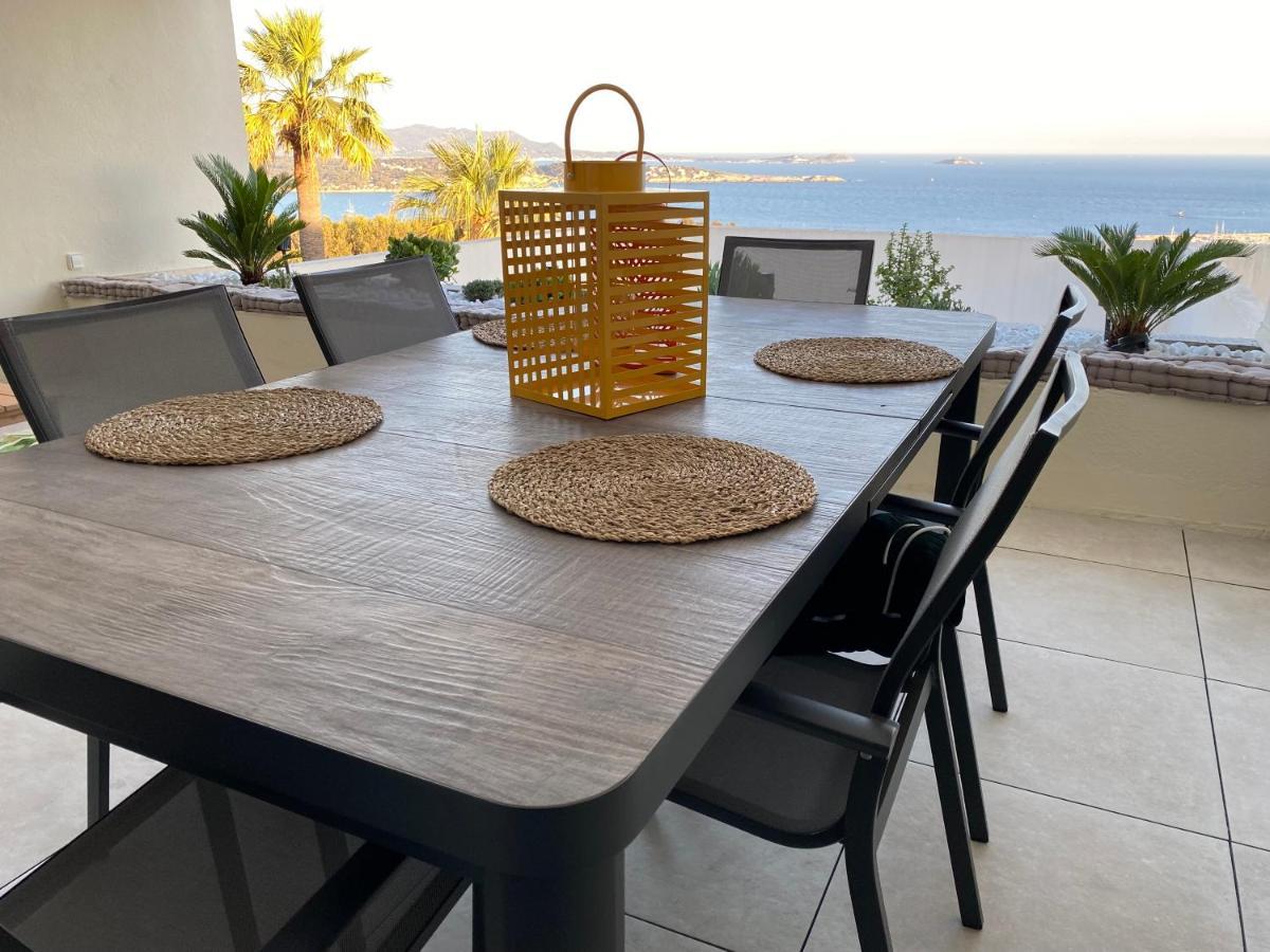 Superbe T2 44M2 - Grande Terrasse Vue Mer Panoramique Exceptionnelle Piscine - Parking Bandol Luaran gambar